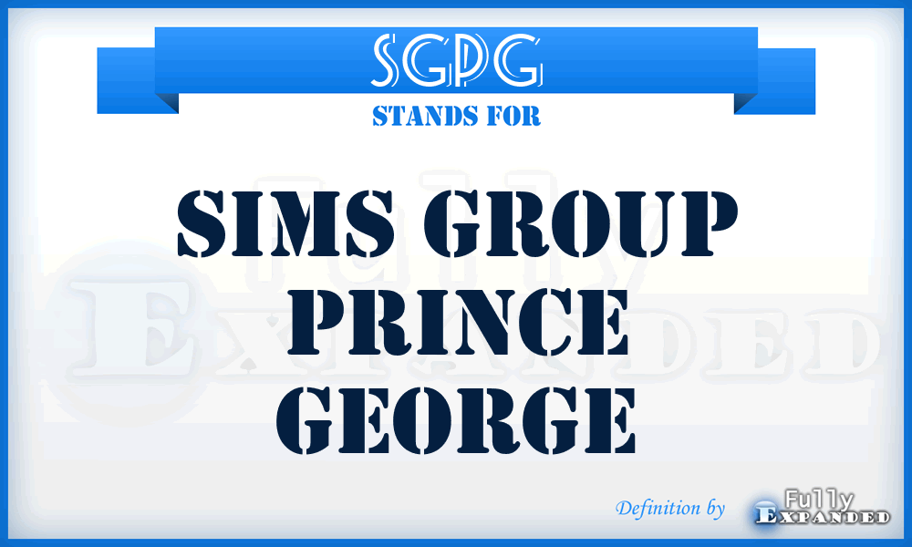 SGPG - Sims Group Prince George