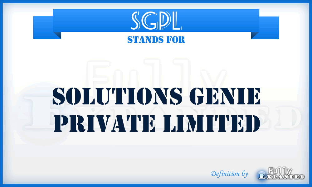 SGPL - Solutions Genie Private Limited