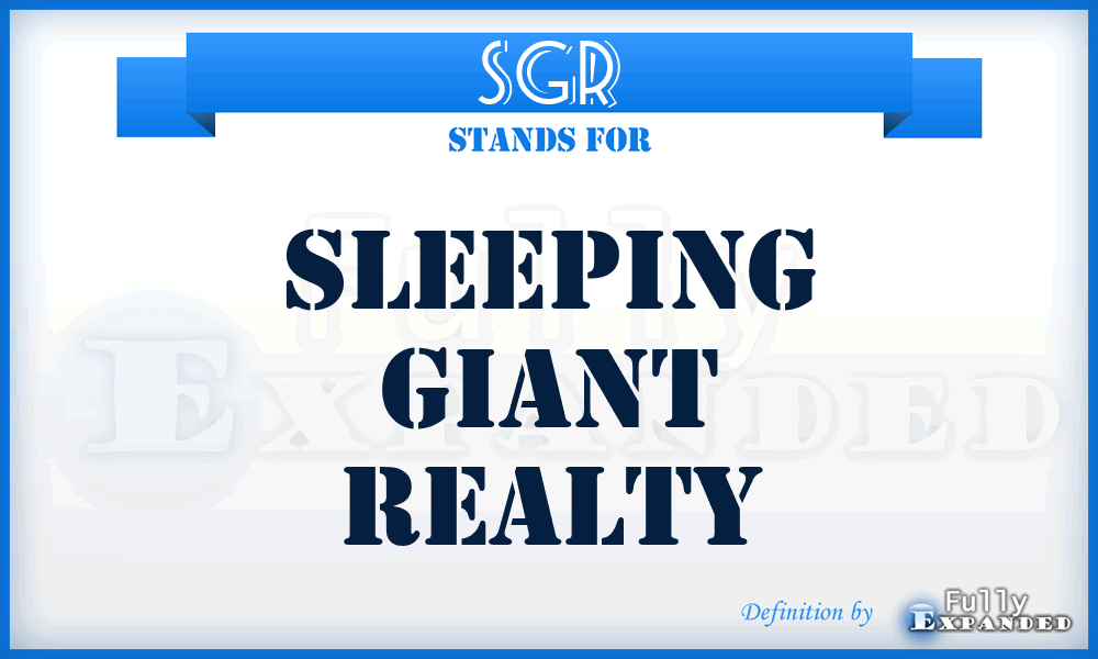 SGR - Sleeping Giant Realty