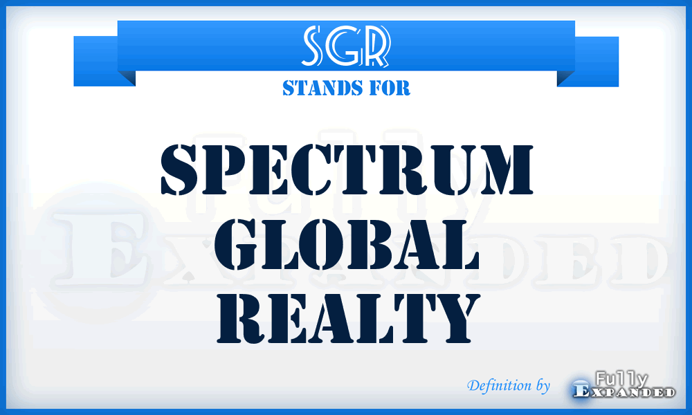 SGR - Spectrum Global Realty