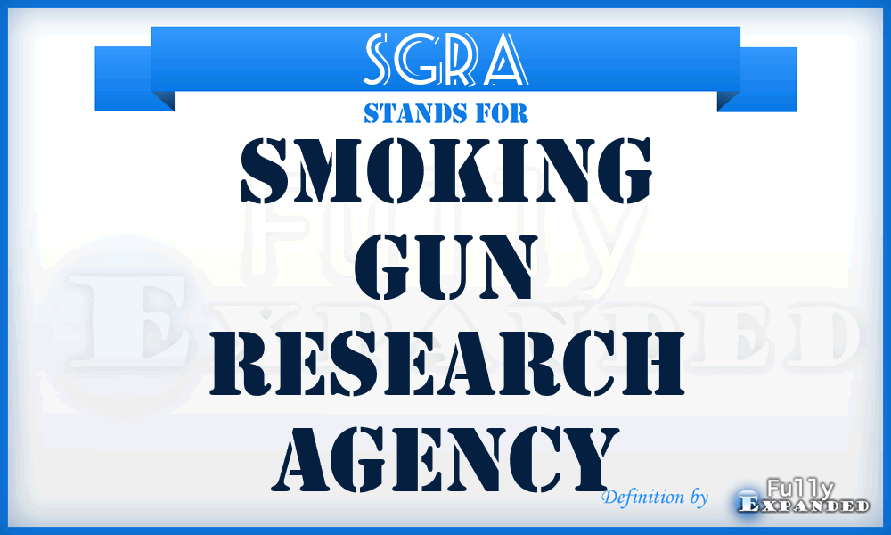 SGRA - Smoking Gun Research Agency