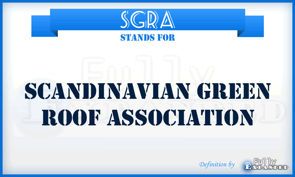 SGRA - Scandinavian Green Roof Association