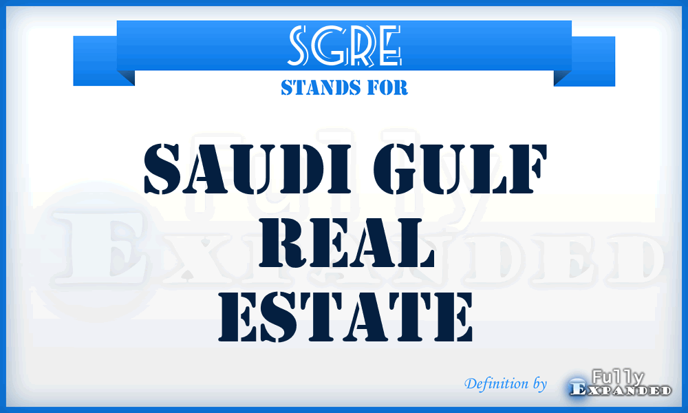 SGRE - Saudi Gulf Real Estate