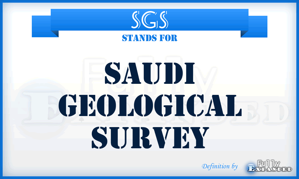 SGS - Saudi Geological Survey