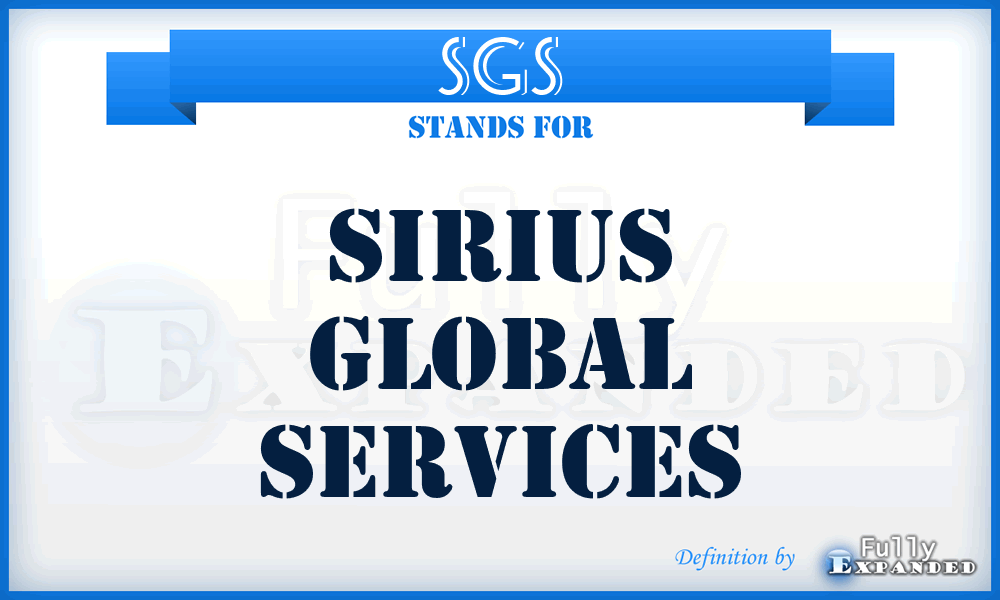 SGS - Sirius Global Services