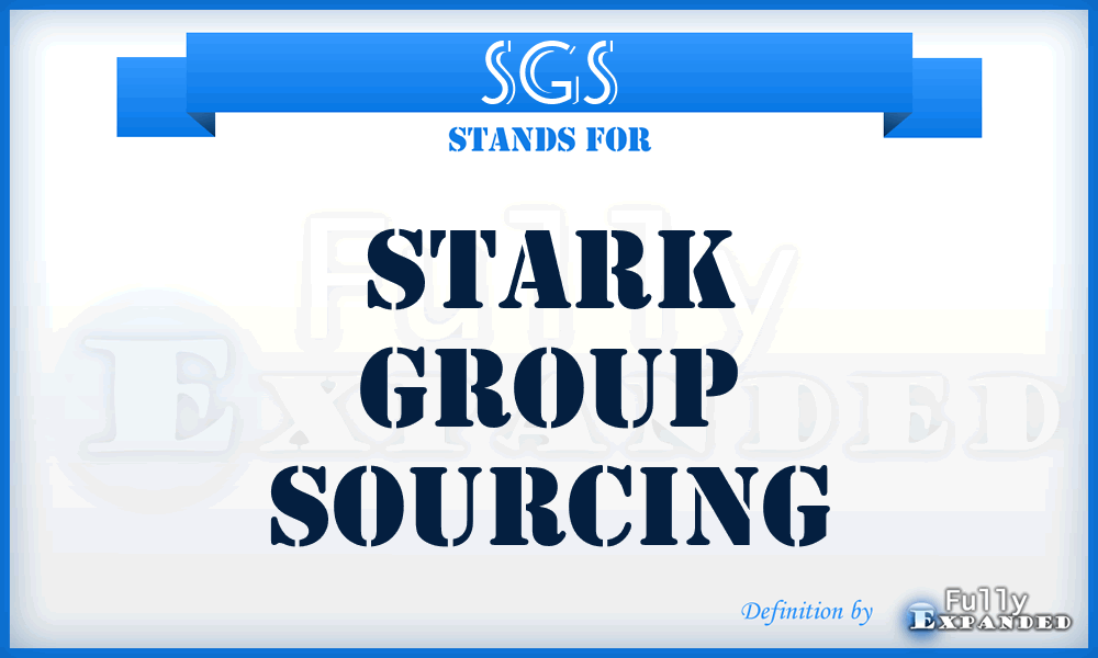 SGS - Stark Group Sourcing