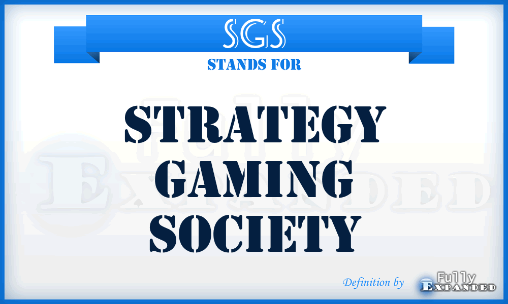 SGS - Strategy Gaming Society