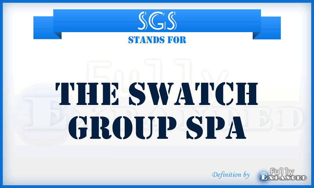 SGS - The Swatch Group Spa
