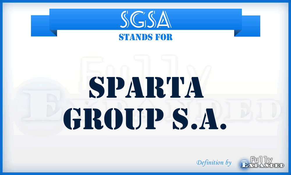 SGSA - Sparta Group S.A.