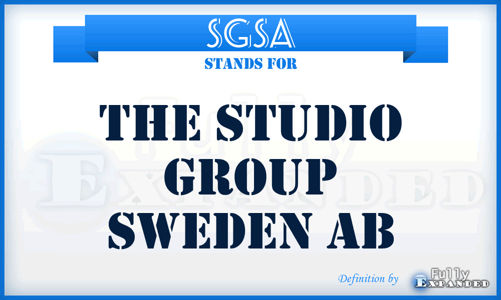 SGSA - The Studio Group Sweden Ab
