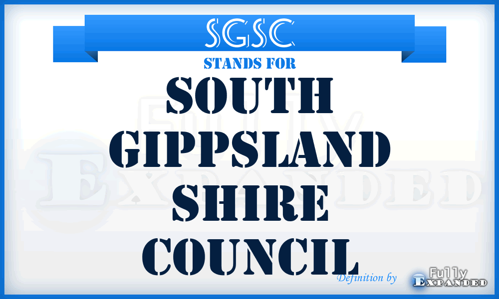 SGSC - South Gippsland Shire Council