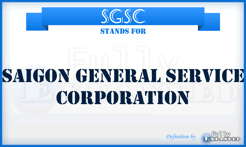 SGSC - Saigon General Service Corporation