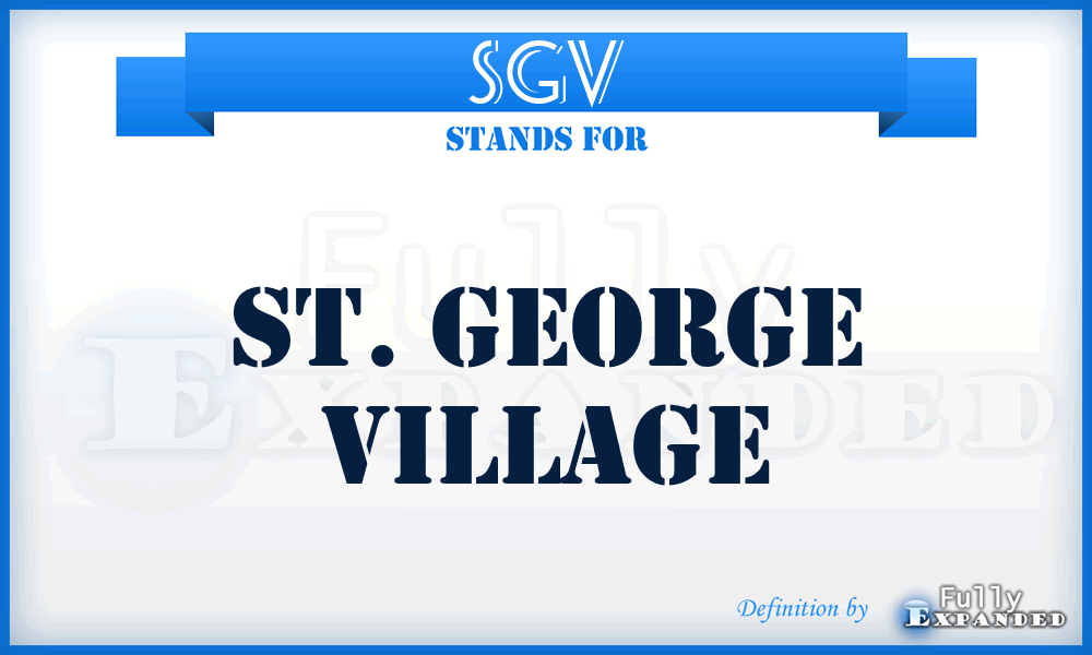 SGV - St. George Village