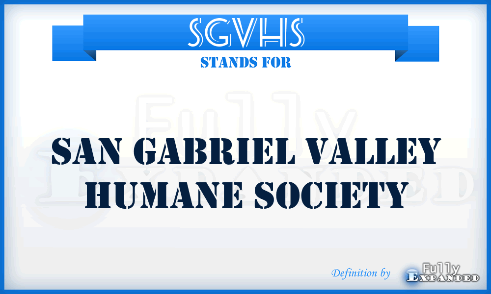 SGVHS - San Gabriel Valley Humane Society