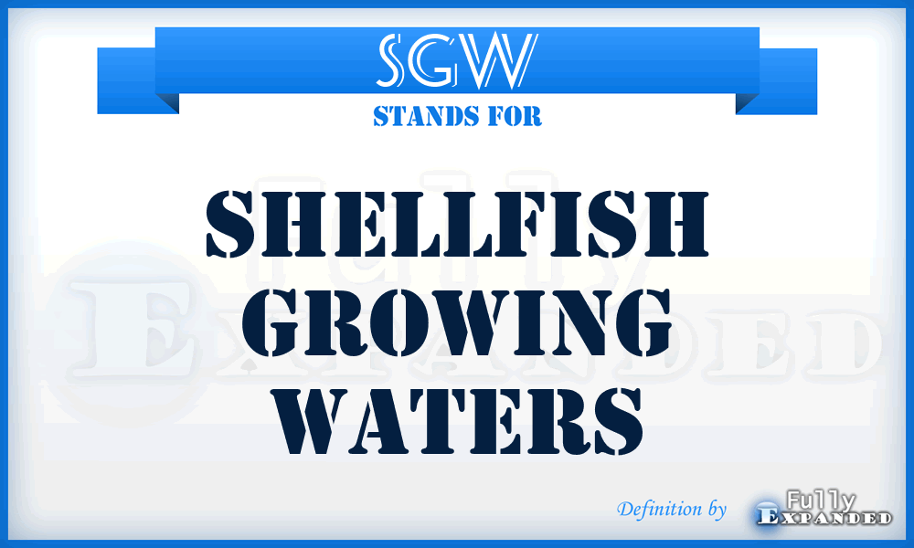 SGW - Shellfish Growing Waters