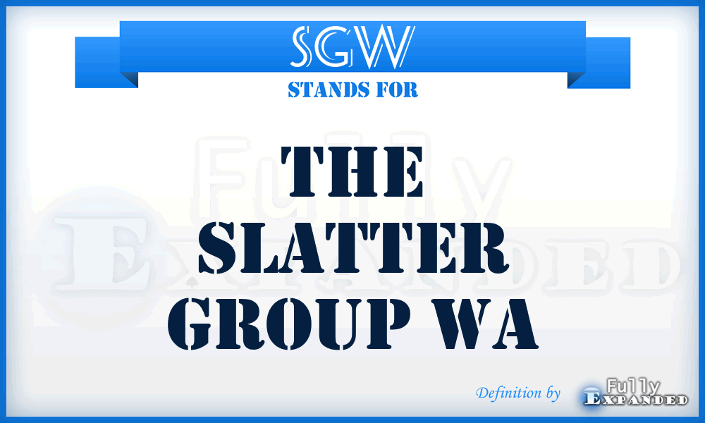 SGW - The Slatter Group Wa