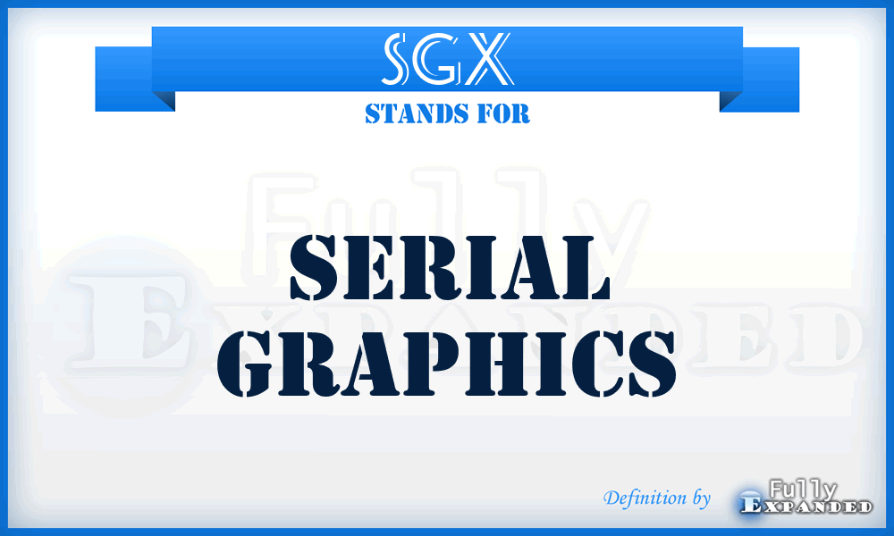 SGX - Serial Graphics