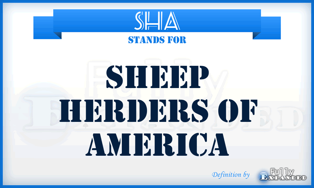 SHA - Sheep Herders Of America