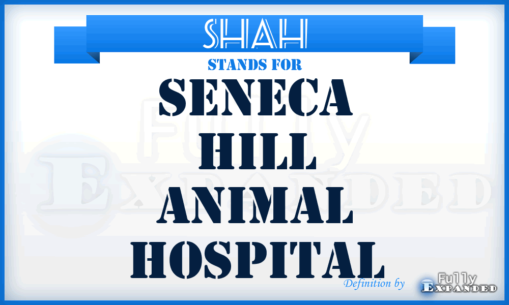 SHAH - Seneca Hill Animal Hospital