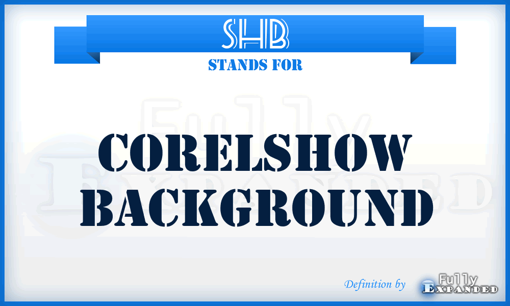 SHB - CorelShow Background