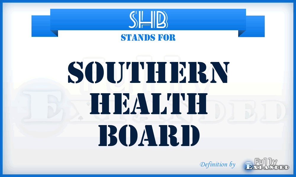 SHB - Southern Health Board