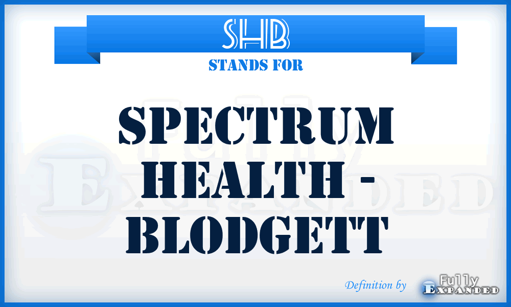 SHB - Spectrum Health - Blodgett