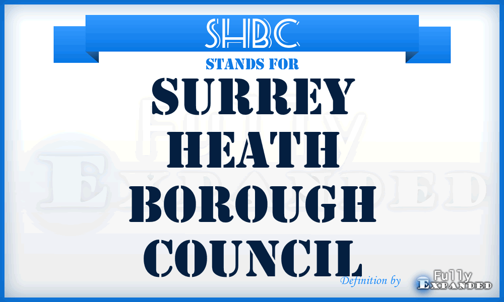 SHBC - Surrey Heath Borough Council