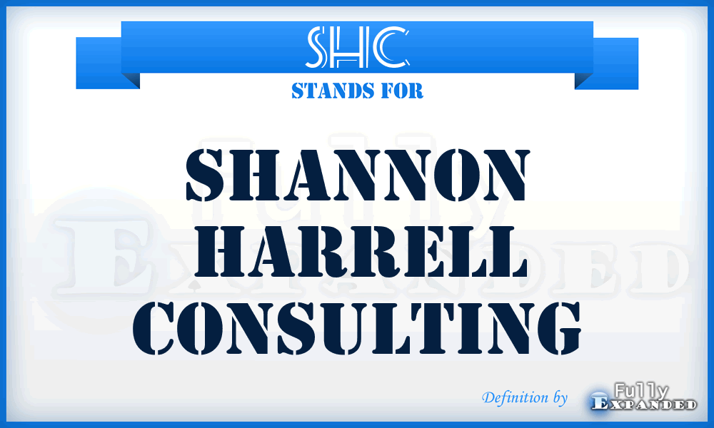 SHC - Shannon Harrell Consulting