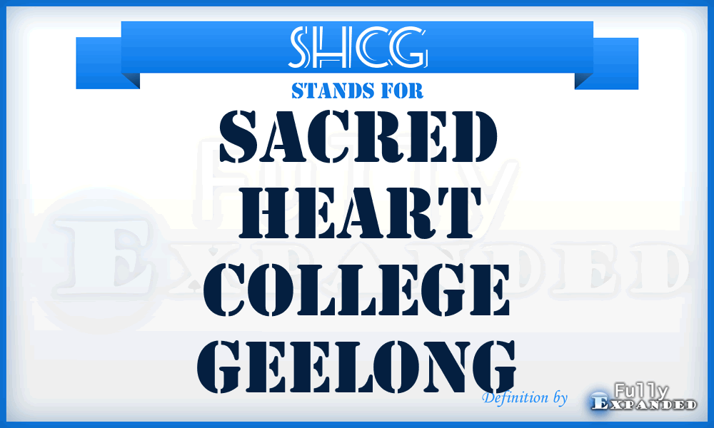 SHCG - Sacred Heart College Geelong