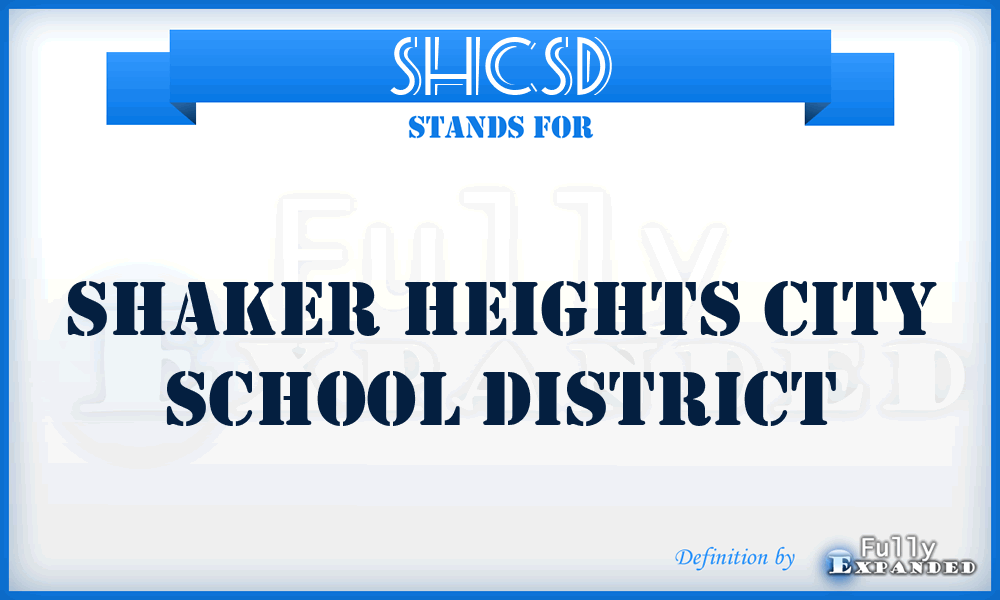 SHCSD - Shaker Heights City School District