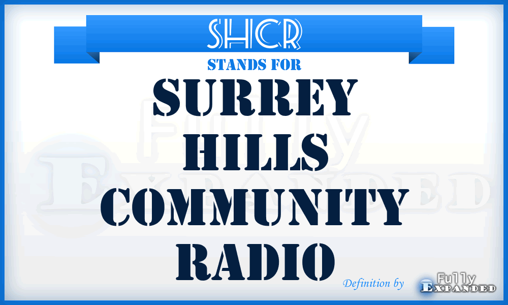SHCR - Surrey Hills Community Radio