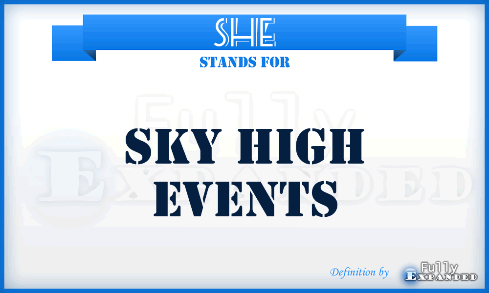 SHE - Sky High Events