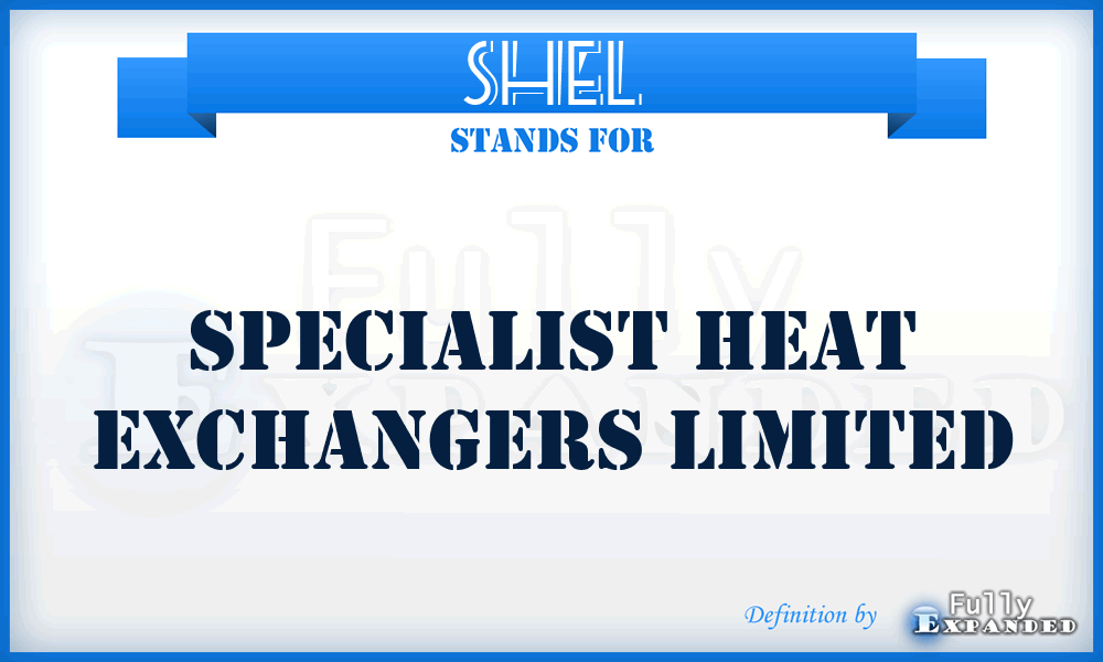 SHEL - Specialist Heat Exchangers Limited