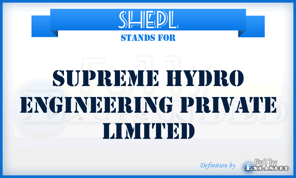 SHEPL - Supreme Hydro Engineering Private Limited