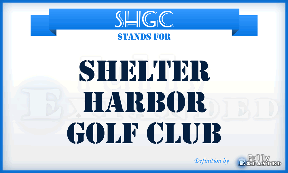 SHGC - Shelter Harbor Golf Club