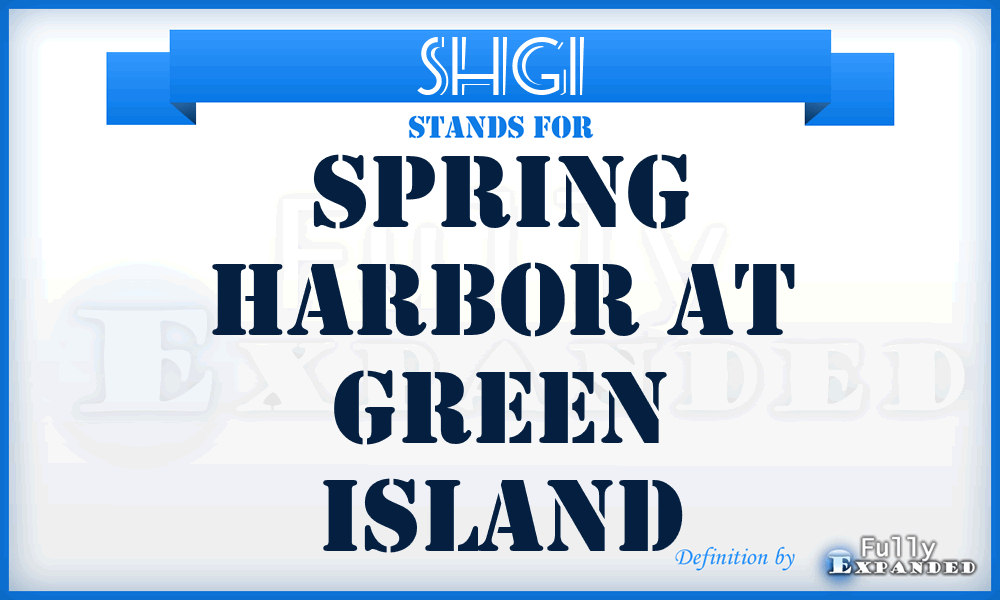 SHGI - Spring Harbor at Green Island
