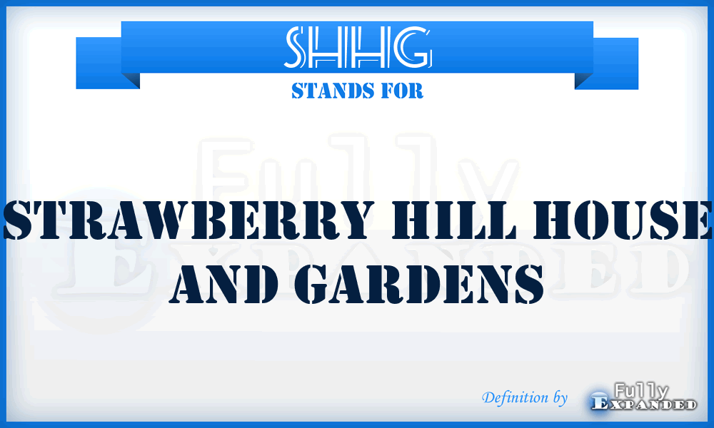 SHHG - Strawberry Hill House and Gardens