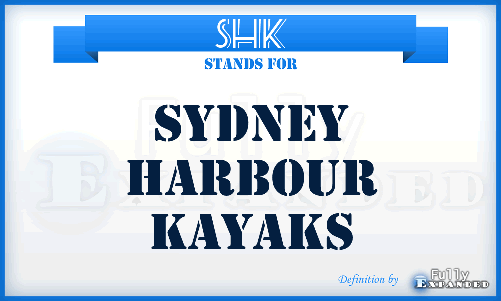 SHK - Sydney Harbour Kayaks