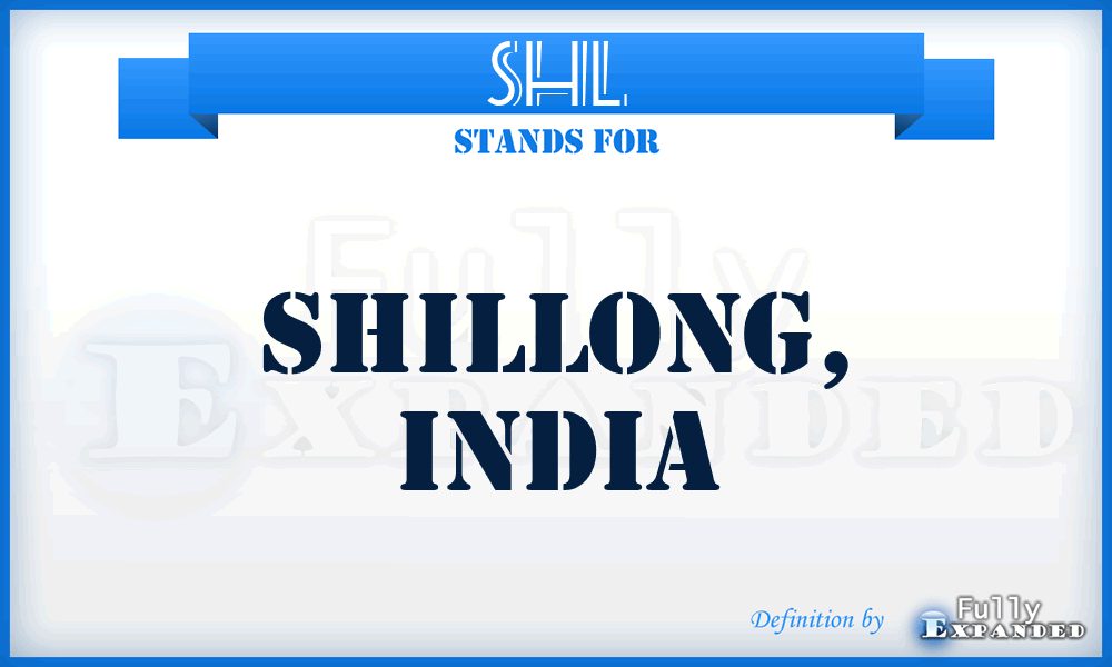 SHL - Shillong, India