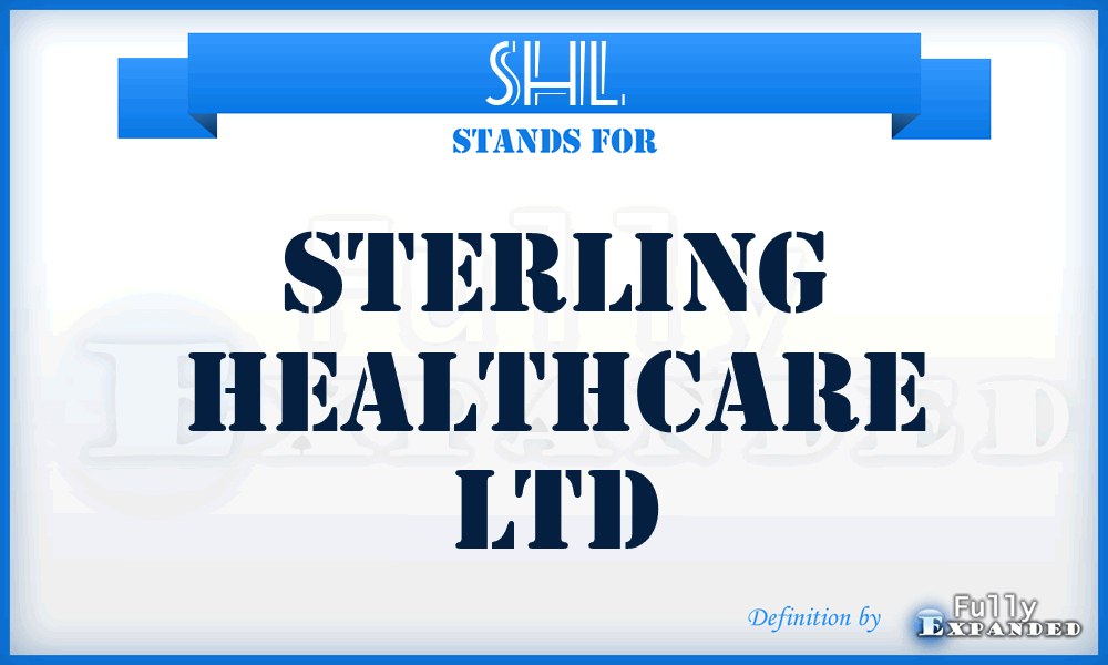 SHL - Sterling Healthcare Ltd