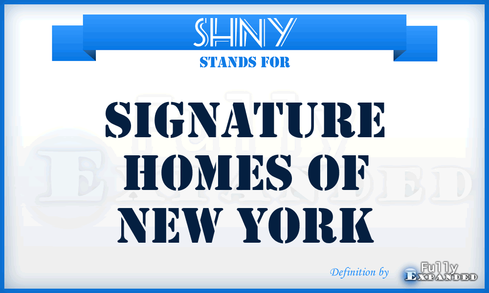 SHNY - Signature Homes of New York