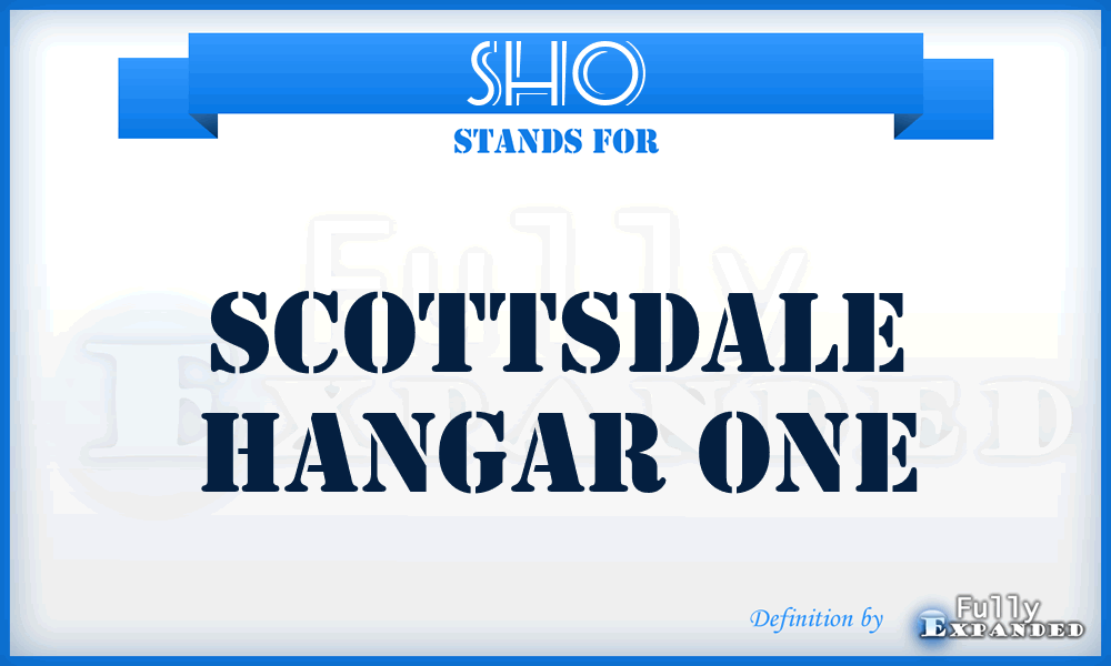 SHO - Scottsdale Hangar One