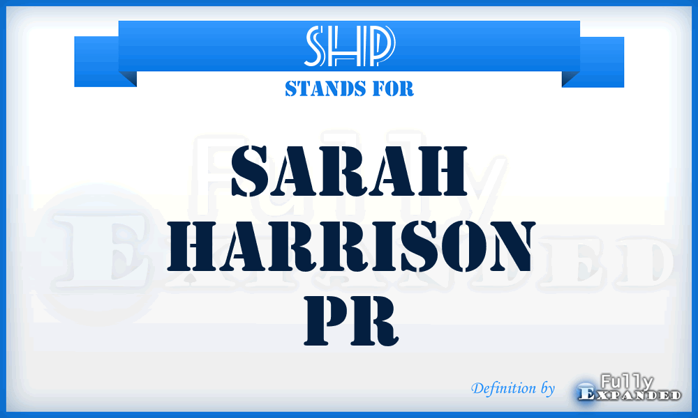 SHP - Sarah Harrison Pr