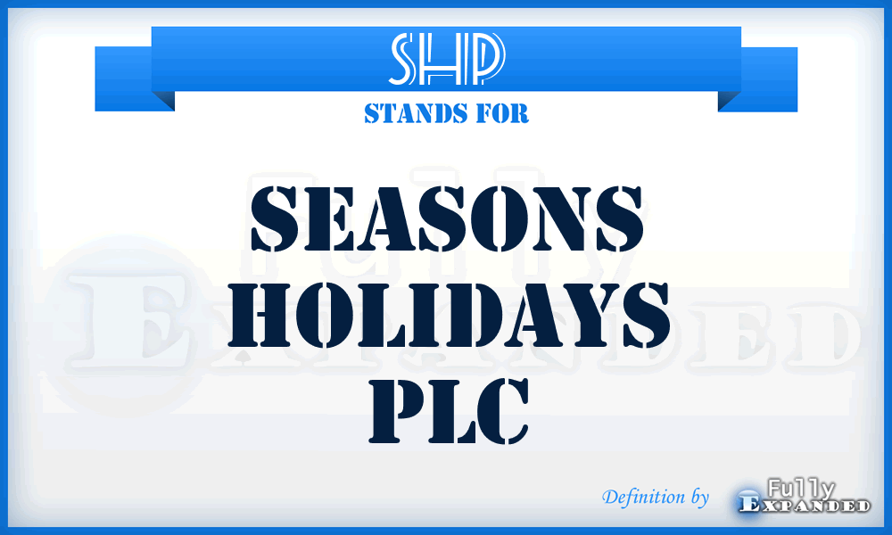 SHP - Seasons Holidays PLC