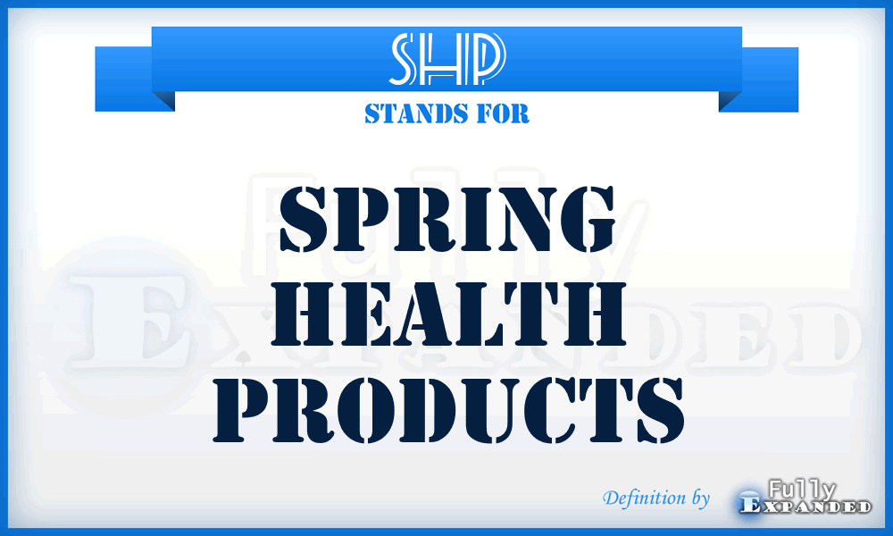 SHP - Spring Health Products