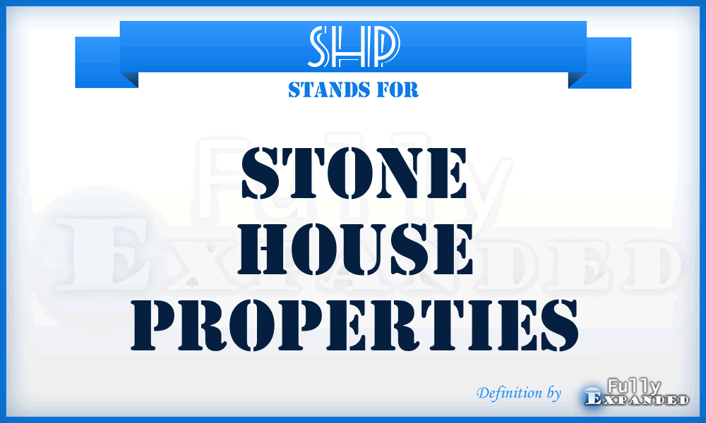 SHP - Stone House Properties