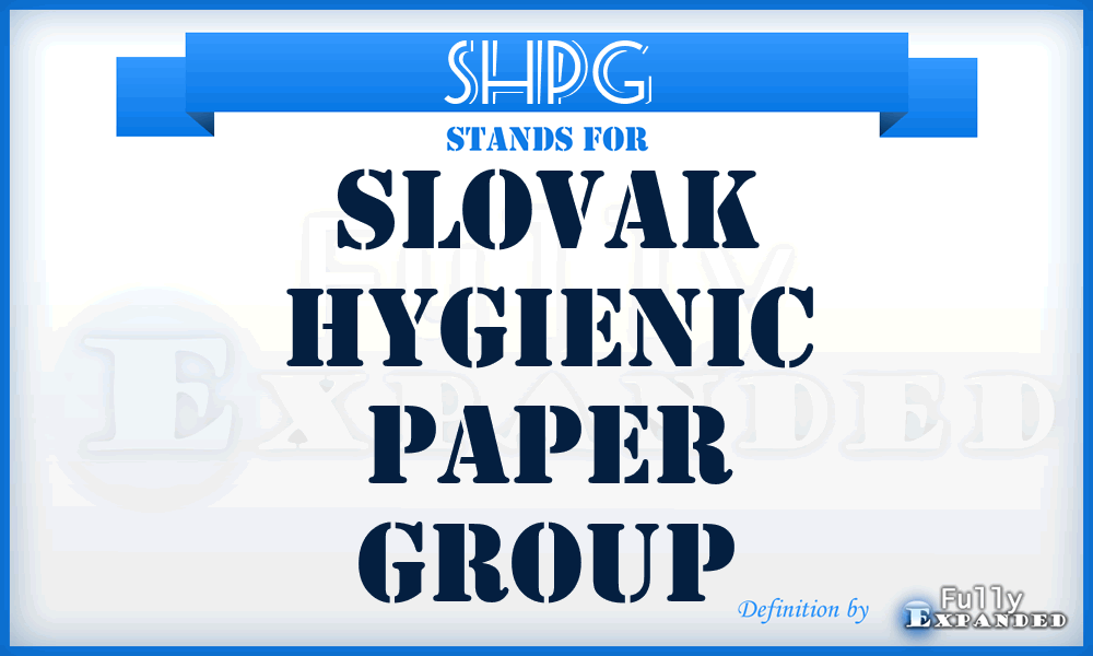 SHPG - Slovak Hygienic Paper Group