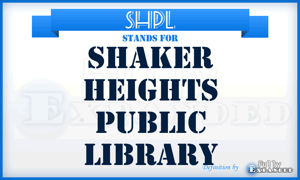 SHPL - Shaker Heights Public Library