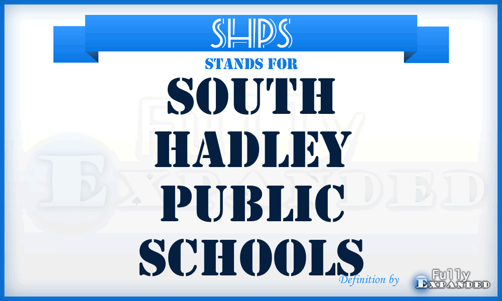 SHPS - South Hadley Public Schools