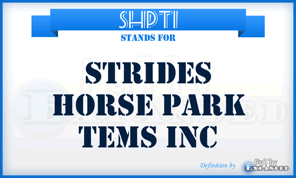 SHPTI - Strides Horse Park Tems Inc